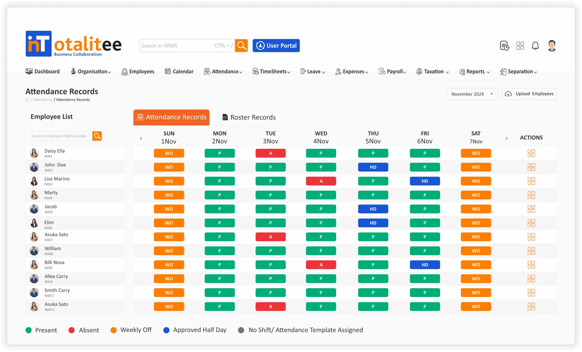 Attendance management